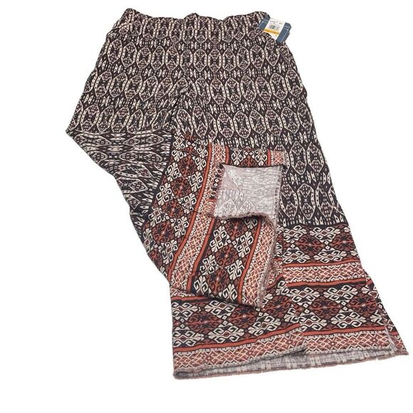 Democracy Skyrise Pull On Printed Frayed Hem Cropped Pants N0305 - Picture 2 of 9
